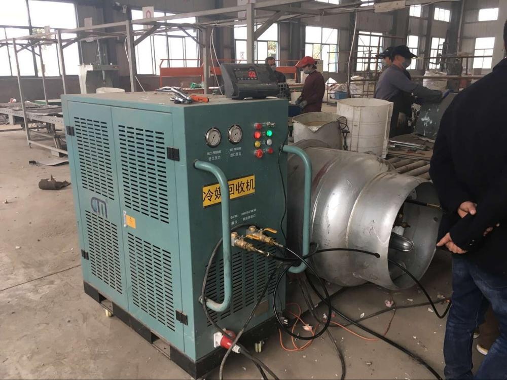 R410a 5hp Oil Free Refrigerant Gas Recovery Machine For Manufacturing Plant