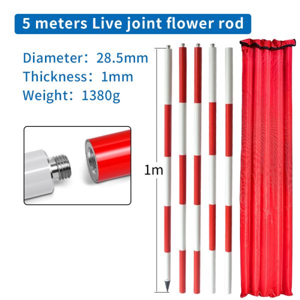 1M 2M 3M 4M 5M Prism Pole Surveying Survey Poles GPS Surveying 1m/2m/3m/4m/5m Pole