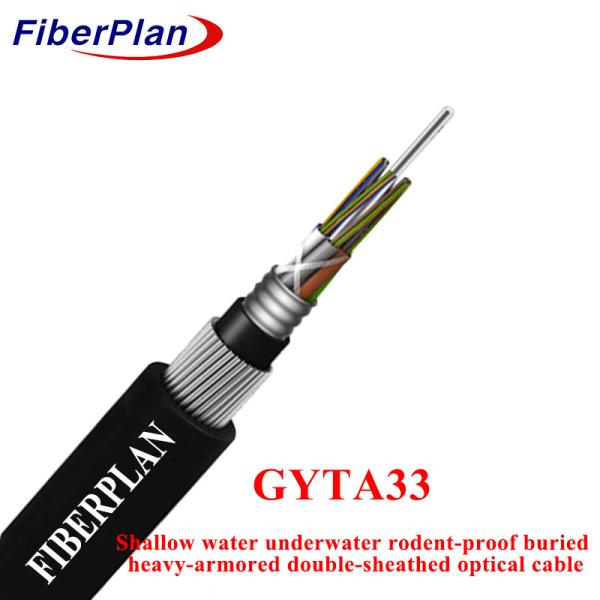GYTA33 Optic Cable 4 6 8 12 24 48 Cores G652D SM Underwater Stranded Armoured