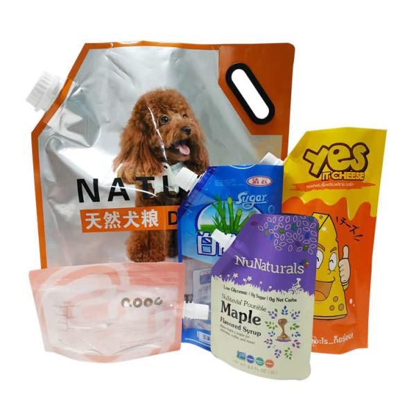 Buy cheap Pet Food Beverage Liquid Spout Pouch Reusable Cap Nylon Aluminum Foil Lamination from wholesalers