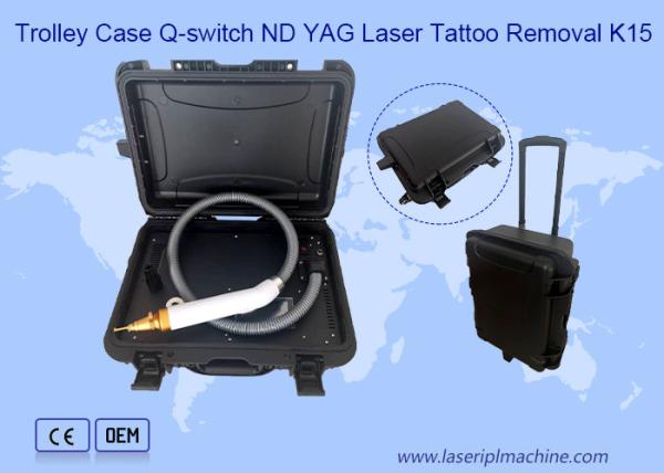 Buy cheap Trolley Case 1064nm 532nm 1320nm Q Switch Nd Yag Laser Tattoo Removal Machine from wholesalers