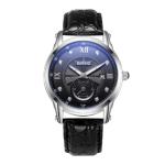 BARIHO Men's Quartz Watch 30M Waterproof Genuine Leather Band 461-61A