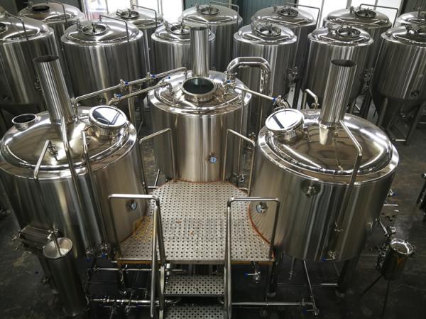 Buy cheap 15 BBL Microbrewery Brewing Equipment Direct Fired / Steam Three Vessels from wholesalers