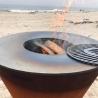 Buy cheap Wood Burning Cone Weathering Steel Outdoor Cooking Grill For Camping Barbecue from wholesalers