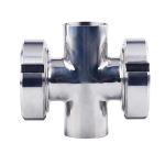 SS304/SS316L Stainless Steel 4 Way Cross Union Sight Glass for Hygienic Butt
