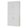 Buy cheap Knock Down Double-Tier Steel Storage Cabinet Aluminum Alloy Recessed Handle from wholesalers
