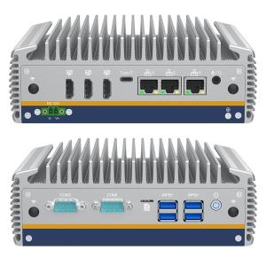 China Industrial Embedded PC 12V DC Fanless Mini Box X86 Intel 14th Core Ultra i5/i7 Processor Windows 11 Linux OS on sale