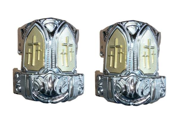 Buy cheap Gold Cross Decorations Parts Of A Coffin , 15 - E# Cross Pattern Coffin Corner from wholesalers
