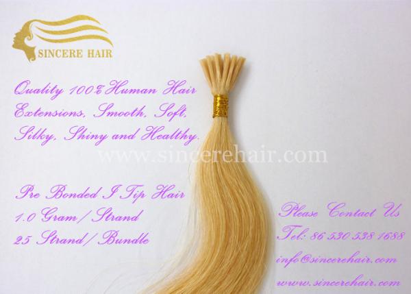 Buy cheap 22 Inch Remy Human Hair Extensions 1.0 G Pre Bonded I Tip Hair Extensions For Sale from wholesalers