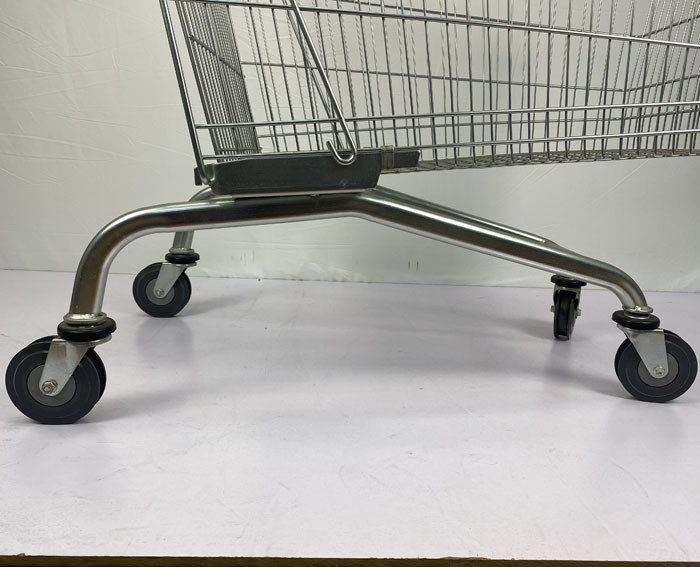 240L European Supermarket Style Metal Shopping Trolley With Large Capacity Storage Cart And Baby Lounge Seat