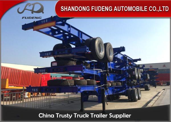 Buy cheap FUWA Axle Steel 40ft Chassis Container Trailer Mechanical Suspension from wholesalers