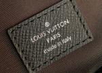 Black Square Taiga Leather Message Luxury Cross Body Bag Single Shoulder