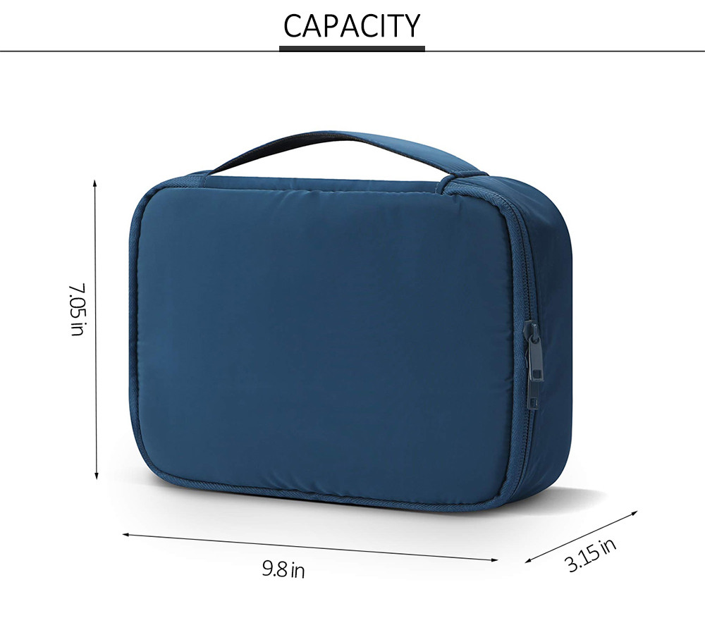 Multifunction Royal Blue Travel Cosmetic Organizer Bag For Women