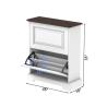 Buy cheap 2 Flip-drawers Farmhouse Design Shoe cabinet with double shoe rack from wholesalers