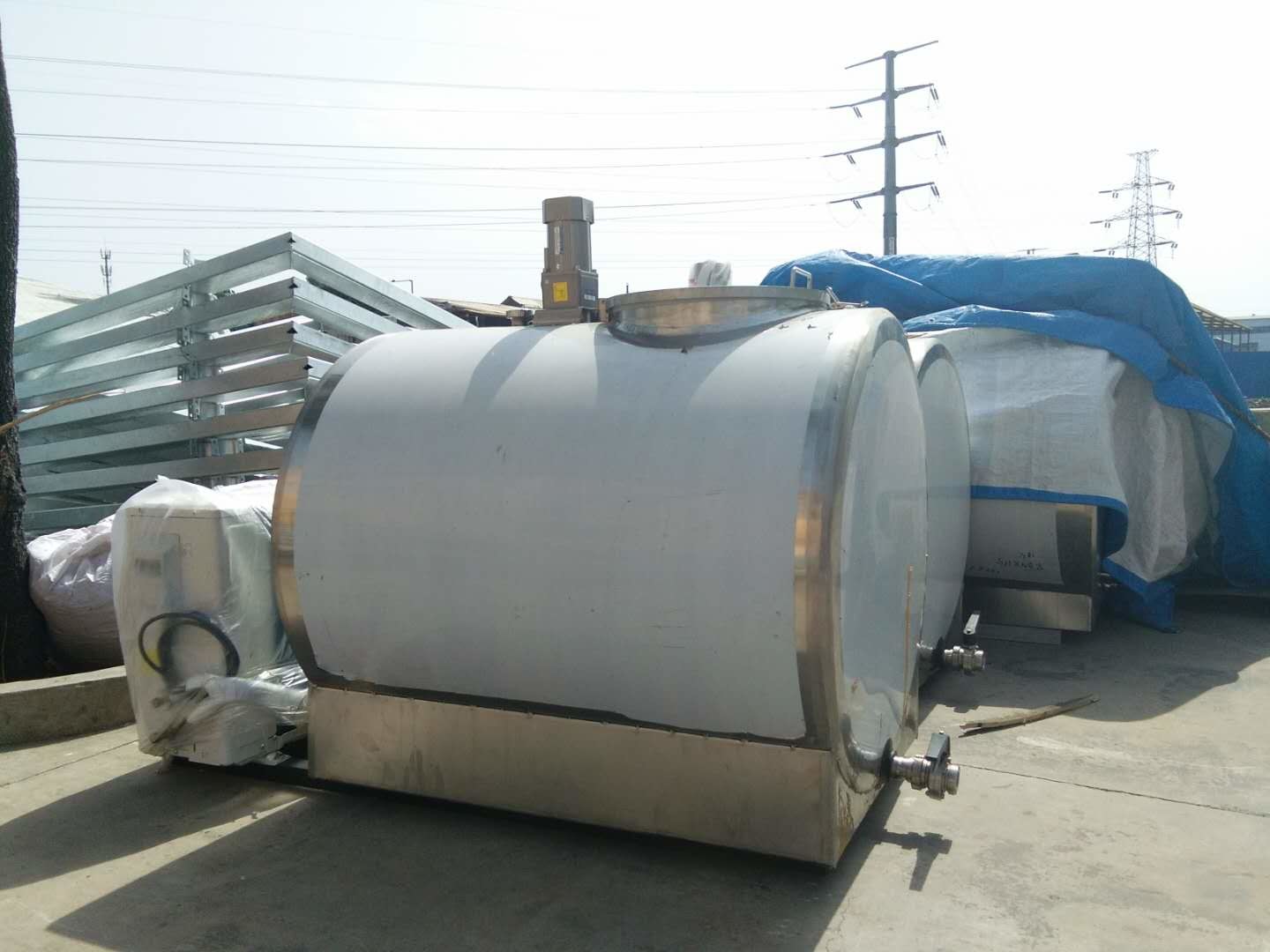 Refrigeration Units Milk Cooling Tank Stainless Steel Electrical Control System