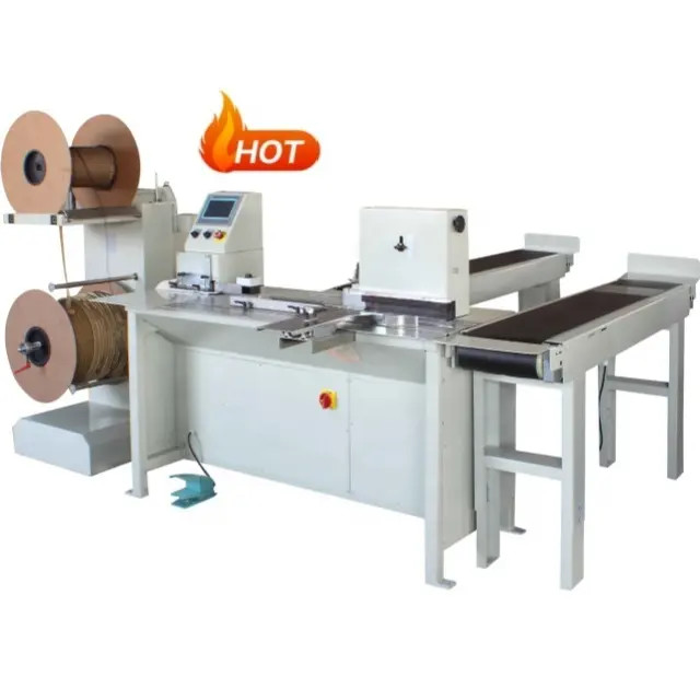 Iron Metal Double Loop Wire Twin Ring Spiral Coil Cutting Binding Closing Pressing Machine Equipment For Notebook Calender
