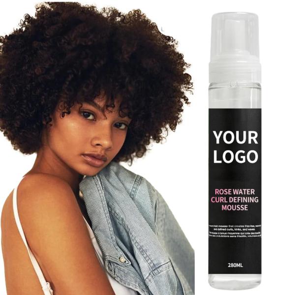Your logo Moisturizing Fluffy Hair Gel Mousse Elastin Long Lasting Styling Foam