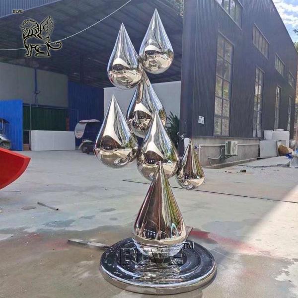Buy cheap BLVE Stainless Steel Garden Water Drop Sculpture Abstract Art Metal Statue Polished Large Decoration Outdoor from wholesalers