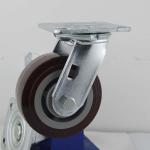 5 Inch Heavy Duty Polyurethane Casters Swivel Plate Soft Industrial Trolley