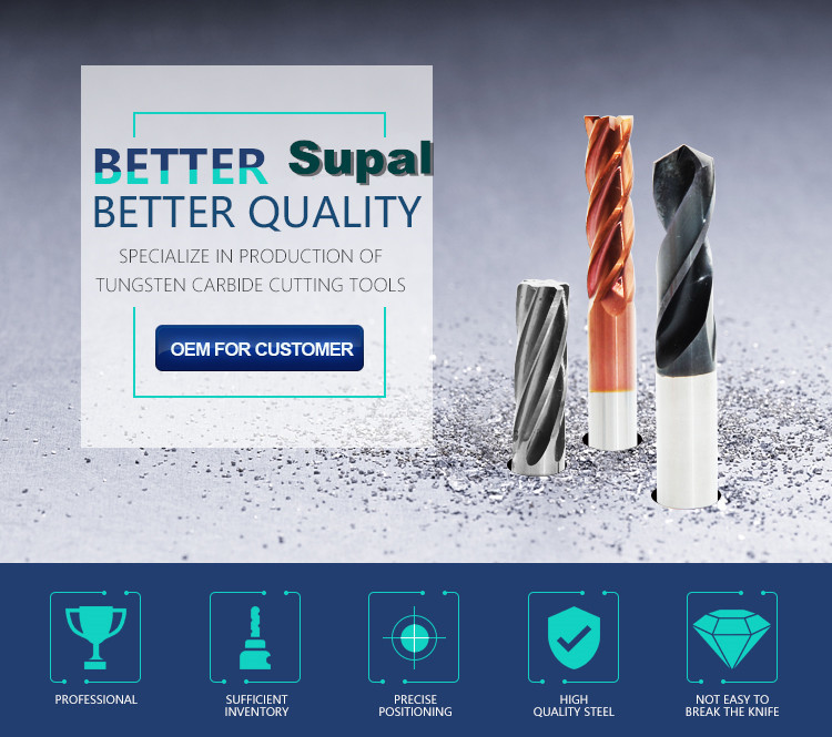 Custom Spiral Solid Carbide Reamers Straight Shank For Chamfering Reamers