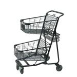 Wholesale Euro Style Heavy Duty Metal 29 In Two Tier Shopping Cart Supermarket