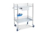Hospital Furniture Guardrails Around Stainless Steel Medical Trolley For Clinics