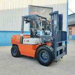 5000kg 4 Wheel Counterbalance Forklift Orange Counter Balance Fork Truck
