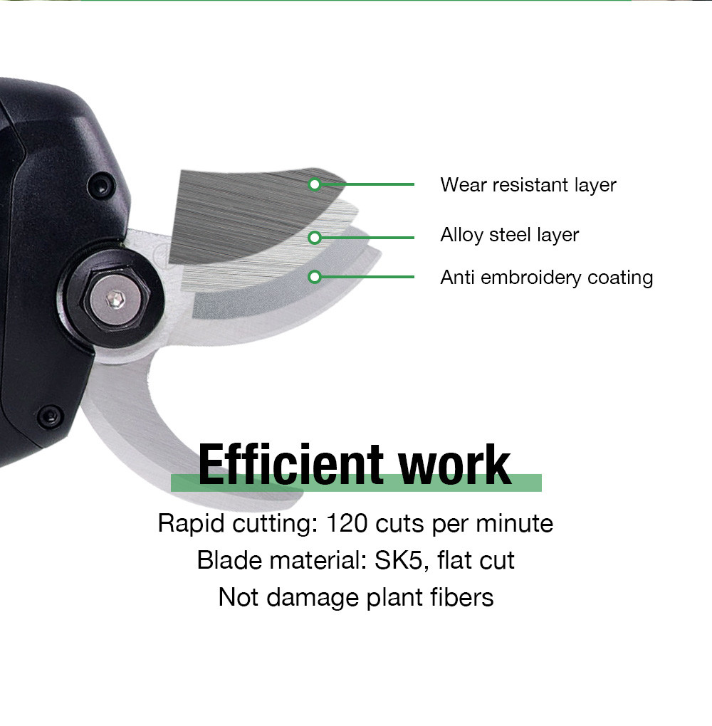 3.2CM Cordless Electric pruning scissors with LED screen cordless pruner