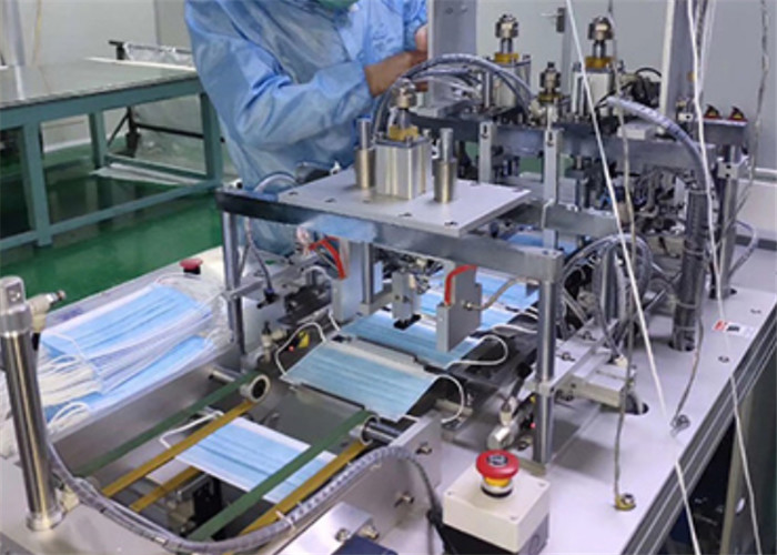 Surgical Disposable Mask Making Machine , 3 Ply Non Woven Mask Making Equipment