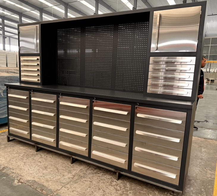 Arbitrary Combination Steel Workbench with Heavy Duty Wheels and Powder Coat Finish