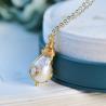 Buy cheap New Trendy Natural Pearl Necklace For Women Copper Natural Baroque Pearl Necklace Jewelry Party Wedding Choker Necklace from wholesalers