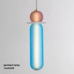 Designer Colored Pendant Lamps LED Stained Glass Pendant Light Bar Shop