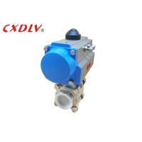 Buy cheap PN16 Pneumatic Actuated Ball Valve Double Acting Piston Double Flange Ends product