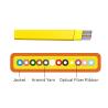 Buy cheap 12 Core single mode fiber optic cable , flat ribbon yellow Fiber Optic Cable For Indoor Distribution from wholesalers