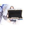 Buy cheap Flowers painting printed surface pu metal frame rectangle shaped pu clutch bag for women from wholesalers