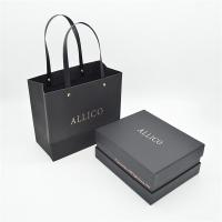Buy cheap Recycled High End Shopping Bag , 128gsm Pantone Matte Black Gift Bags product