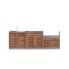 Buy cheap Luxury Modern Brass Handle Outdoor Kitchen Cabinets High Gloss from wholesalers