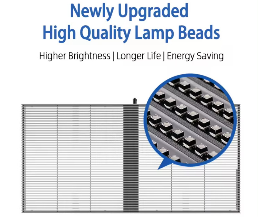 Transparent Led Screen Outdoor Fixed LED Screen Definition Transparent Display 100000 Hours Lifetime With 14 Gray Scale