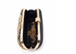 Vintage Retro Crystal Evening Clutch Bags Fashion Bead With Black Velvet