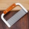 Buy cheap Wavy Crinkle Cutting Chopping Tools Stainless Steel Potato Slicer With Wooden Handle from wholesalers