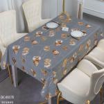 108 Inch 120 Inch Round Wedding Tablecloth Party PVC Flower Print Round Table