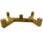 Sustainable Bamboo 2 In 1 Design Sturdy Anti-Rollover Pet Dog Bowl Holder for