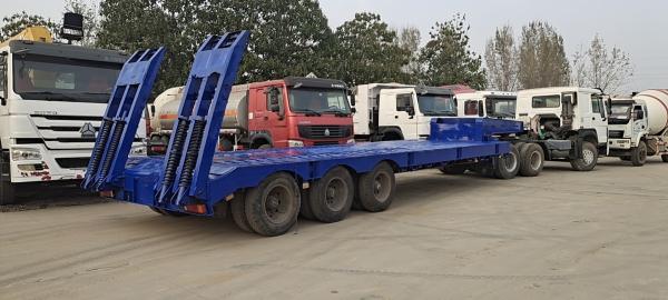 Buy cheap Two-axle Lowbed Semi Trailer Featuring Low Ground Clearance And Strong Load-bearing Capacity from wholesalers
