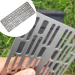 Outdoor Camping BBQ Titanium Plate Mesh Barbecue Hiking Charcoal Grilling Board