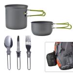 Outdoor Amenities Outdoor pot set for 1-2 people Portable camping cookware with