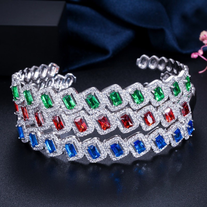 Fashion Cubic Zirconia Bracelet Bangle Chain Bracelets For Women Gold Silver Color Hand Chain CZ Bracelet Jewelry