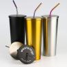 Buy cheap Custom Logo Coffee Vacuum Tumbler Bottle Mugs With Straw from wholesalers