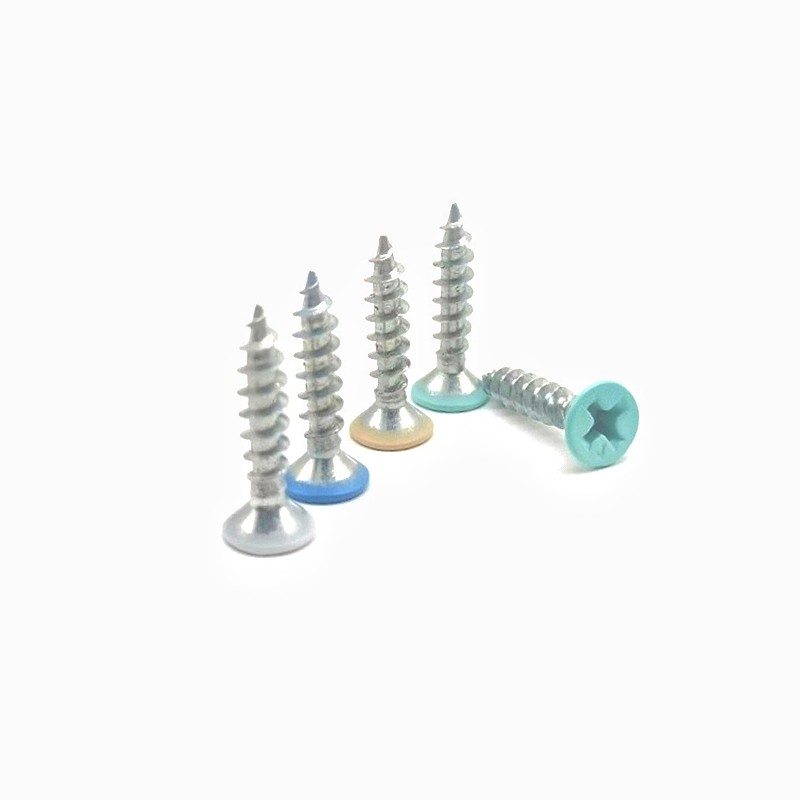 Customized Color Paint Self-Tapping Paint Furniture Screws Countersunk Cross Screws
