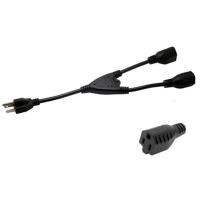 Buy cheap Short Power cable, Y-Splitter, Nema 5-15P to 5-15R x 2 cable 1ft product