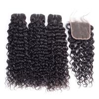 Buy cheap No Chemical Water Wave Bundles With Closure 100% Remy Indian Human Hair product